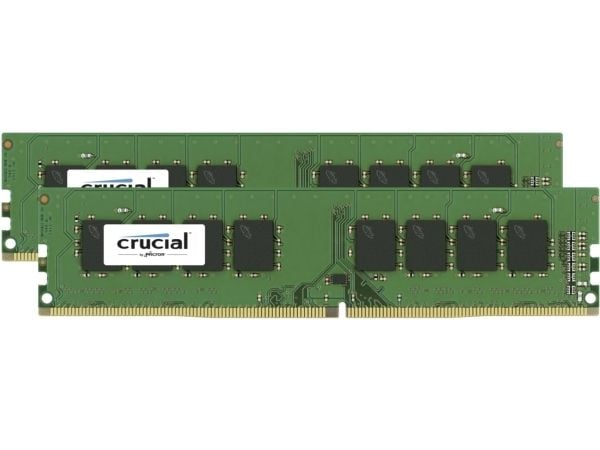 Crucial - DDR4 - sett - 64 GB: 2 x 32 GB - DIMM 288-pin - 3200 MHz / PC4-25600 - CL22 - 1.2 V - ikke-bufret - ikke-ECC