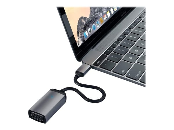 Satechi ST-TCVGAM - Videoadapteri - 24-nastainen USB-C han til HD-15 (VGA) hun - 20,3 cm - avaruuden harmaa - 1080p tuki