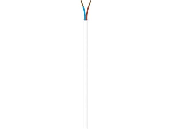 NKT Försörjningskabel, värmebeständig2X0,75mm² PKL90 vit 300/300V spole, kabeldiameter 6,3mm - (100 meter)