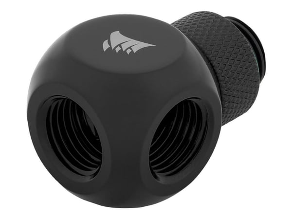 CORSAIR Hydro X Series XF Rotary Y-Splitter - Tilpasning av kjølevæskesystem - svart