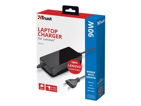 Trust Maxo Laptop Charger for Lenovo - Strømadapter - AC 100-240 V - 90 watt - Europa