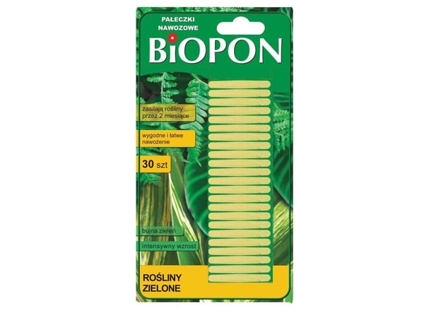 Biopon gödningspinnar för gröna växter 30 st. (1125)