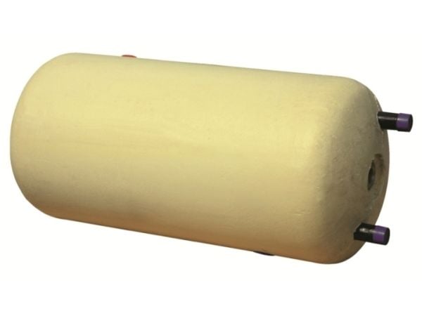 Galmet SG-W(L)E 120L varmtvannsbereder med dobbel spiral U, gul PU-skum (21-124800)