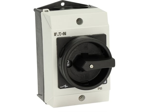 Eaton T0-2-1/I1/SVB-SW, Vipukytkin, 3P, Musta, Valkoinen, IP65, 80 mm, 110 mm
