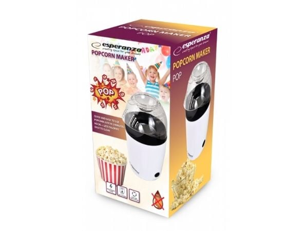 Esperanza POP - Popcorn-kone - 0,27 litraa - 1,2 kW