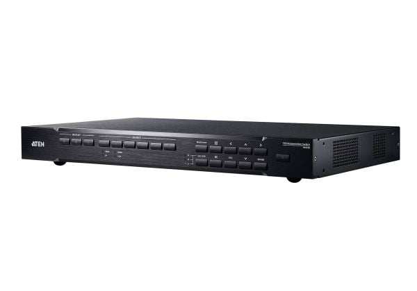 ATEN VP2730 7 x 3 Seamless Presentation Matrix Switch with Scaler, Streaming, Audio Mixer, and HDBaseT - Video/audio switch - Styrt - stasjonær - A...