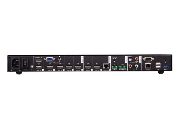 ATEN VP2730 7 x 3 Seamless Presentation Matrix Switch with Scaler, Streaming, Audio Mixer, and HDBaseT - Video/audio switch - Styrt - stasjonær - A...