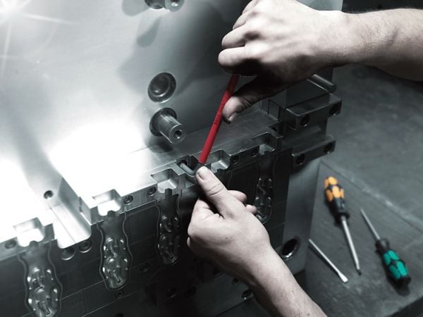 Wera 950/9, L-formet hexnøkkel, Metrisk, 9 stykker, Plast, Rustfritt stål, Svart oksiderende