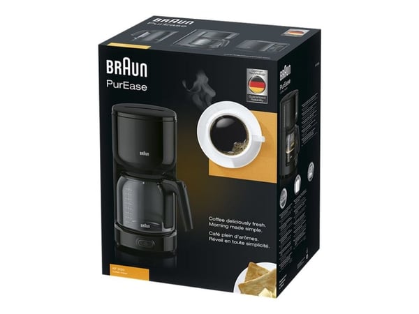 Braun PurEase KF 3120 BK - Kaffemaskin - 10 kopper - svart