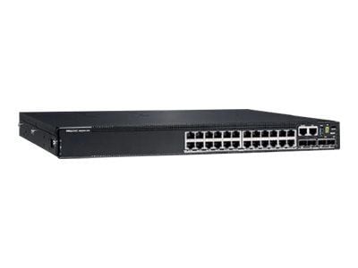 Dell PowerSwitch N2224X-ON - Switch - L3 - Administrerad - 24 x 10/100/1000/2.5G + 4 x 25 Gigabit SFP28 - främre till bakre luftflöde - rackmonterb...