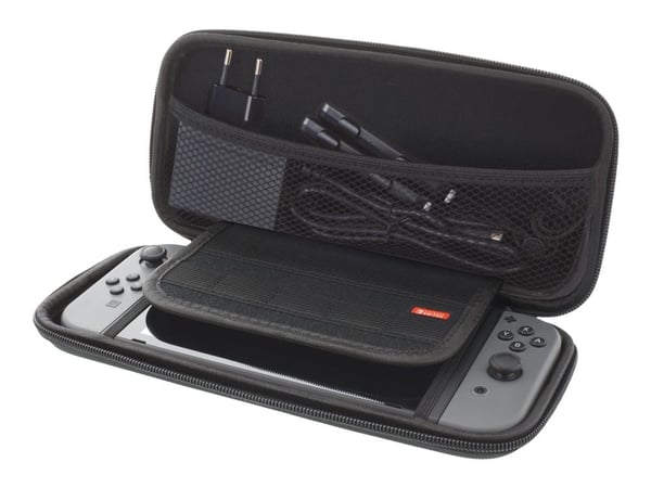 Deltaco GAM-089, Hardshell case -kotelo, Nintendo, Musta, Vetoketju
