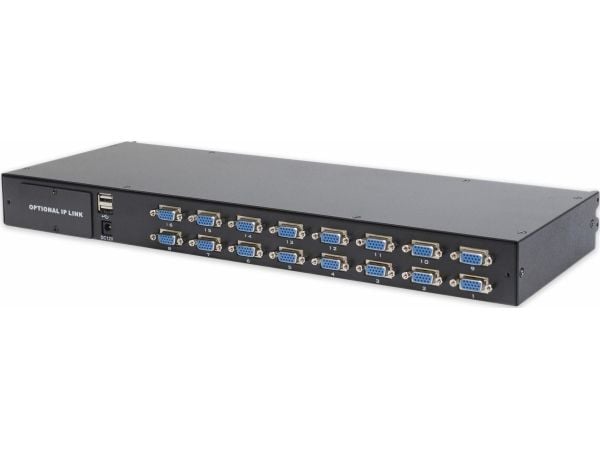 DIGITUS Professional DS-72214 - KVM-svitsj - 16 x KVM port(s) - rackmonterbar