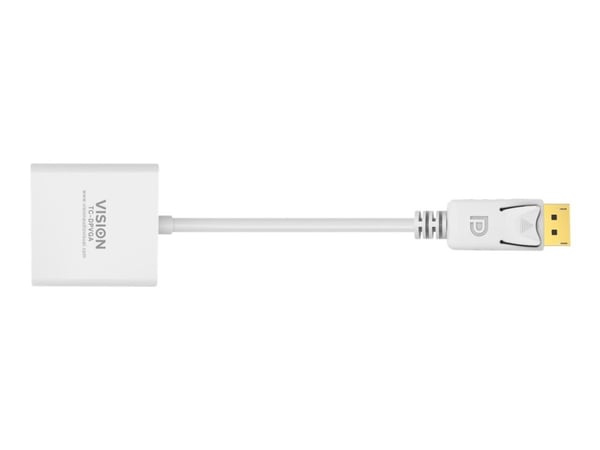 Vision TC-DPVGA, 0,22 m, VGA (D-Sub), DisplayPort, Uros, Naaras, 1920 x 1080 pikseliä