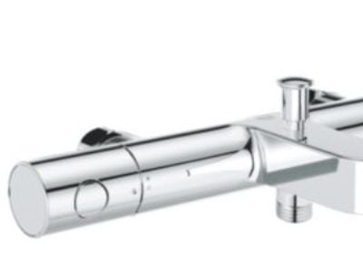 GROHE Grohtherm 800 Cosmopolitan, Krom, Vegg, Roterende ventiler, Dobbel, 1/2, 43 °C