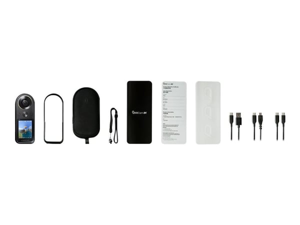 Kandao QooCam 8K Enterprise - 360 actionkamera - 8K / 30 fps - 20.0 MP - flash 64 GB - Wireless LAN - svart
