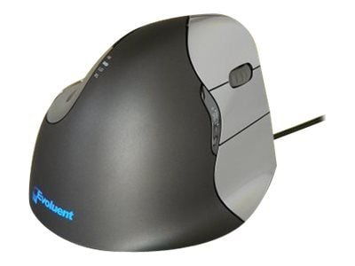 Evoluent VerticalMouse 4 Right - Vertikal mus - høyrehendt - laser - 6 knapper - kablet - USB