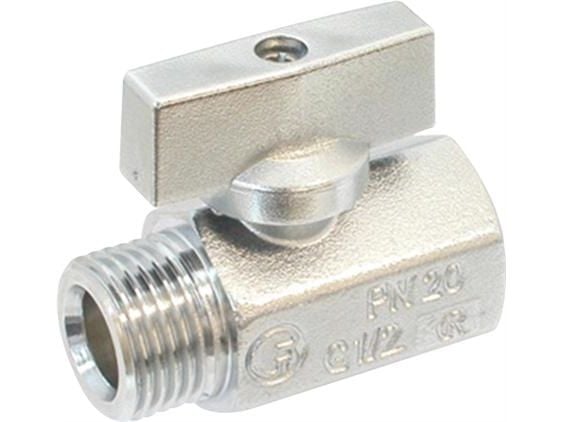 Mini 581 ventil, rödgods, hylsa/nippel, 1/2", kraftig modell
