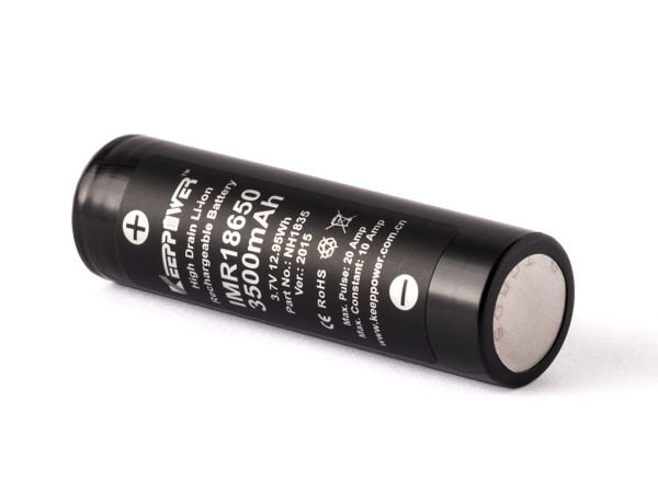 ALLNET IMR18650, Oppladbart batteri, 3,7 V, 2 stykker, 3500 mAh, Sort, Sølv, RoHS