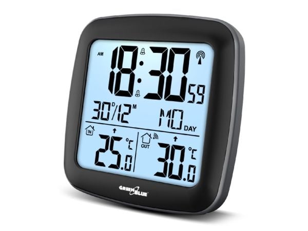 Greenblue 60135, Grå, Hvit, Inne Termometer, Utendørs Barometer, Termometer, Termometer, 0 - 50 °C, -40 - 70 °C