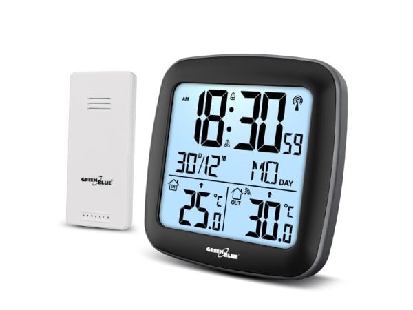 Greenblue 60135, Grå, Hvit, Inne Termometer, Utendørs Barometer, Termometer, Termometer, 0 - 50 °C, -40 - 70 °C