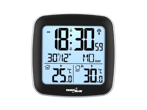 Greenblue 60135, Grå, Hvit, Inne Termometer, Utendørs Barometer, Termometer, Termometer, 0 - 50 °C, -40 - 70 °C