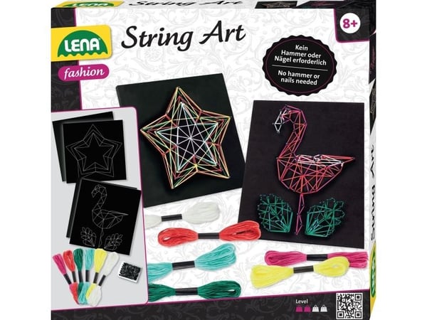 Lena SM42656, Children''s knitting set, 8 år, Flerfarget