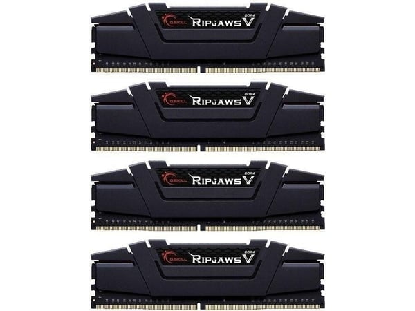 G.Skill Ripjaws V - DDR4 - sats - 64 GB: 4 x 16 GB - DIMM 288-pin - 3600 MT/s / PC4-28800 - CL16 - 1.35 V - ej buffrad - icke ECC - classic black