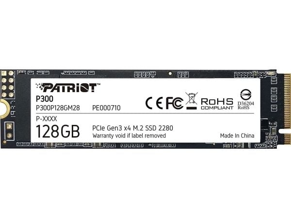 Patriot P300 - SSD - 128 GB - intern - M.2 2280 - PCIe 3.0 x4 (NVMe)