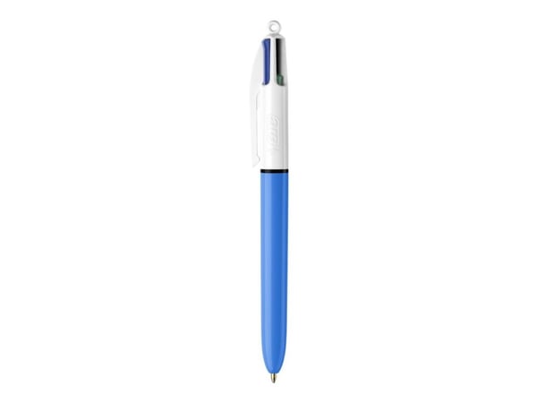 BIC 4 Colours Grip - 4-fargekulepenn - svart, rød, blå, grønn - 1 mm - medium - retraktil - 1 stk