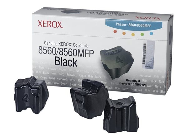 Xerox Phaser 8560MFP - 3-pack - svart - original - fast bläck - för Phaser 8560