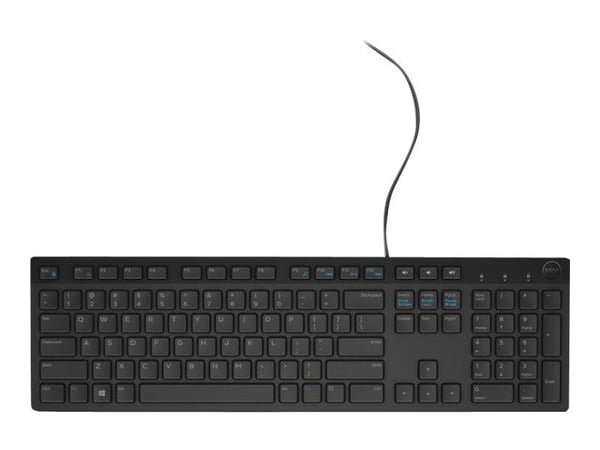 DELL KB216, Täysikokoinen (100 %), USB, QWERTY, Musta