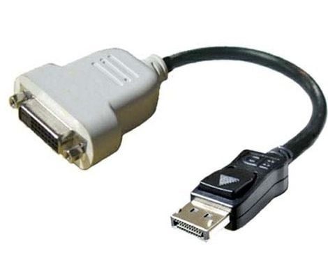 Dell DisplayPort-to-DVI Adapter - DVI-adapter - DisplayPort (hann) til DVI-D (hunn) - for Alienware M11; Inspiron 3647, 3847; Latitude E7440; OptiP...