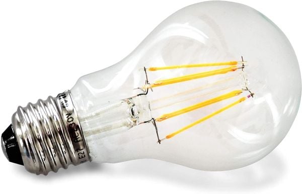 OSRAM BASE CLASSIC A - LED-lyspære - form: A60 - klar finish - E27 - 6.5 W (ekvivalent 60 W) - klasse E - kjølilg hvitt lys - 4000 K (en pakke 3)