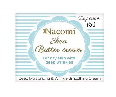 NACOMI sheasmør dagkrem +50 hyaluronsyre, avokado og macadamiaolje 50 ml