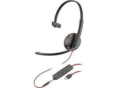 Poly Blackwire C3215 USB-C - 3200 Series - hodesett - on-ear - kablet - 3,5 mm jakk, USB-C