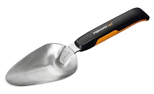 Fiskars Xact, Puutarhan istutuslapio, Ruostumaton teräs, Musta, Ruostumaton teräs, Pehmeä kahva, Yksivärinen, 280 g