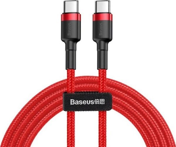 Baseus Cafule, 2 m, USB C, USB C, 0,48 Gbit/s, Svart, Röd