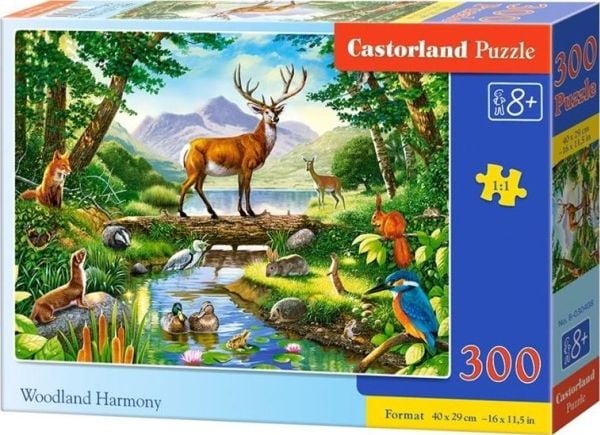 Castorland Woodland Harmony 300 pcs, 300 stykker, Dyr, 8 år