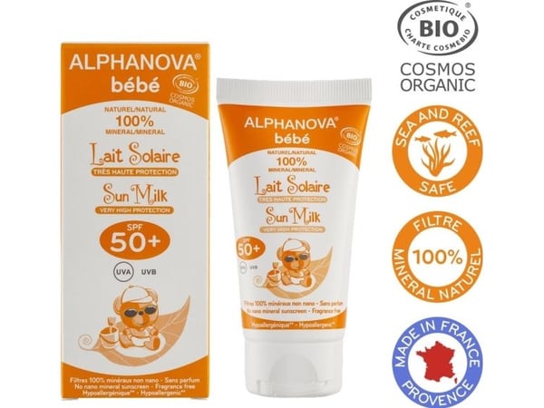 Alphanova Bebe solkrem med høyt filter SPF 50+ 50 g