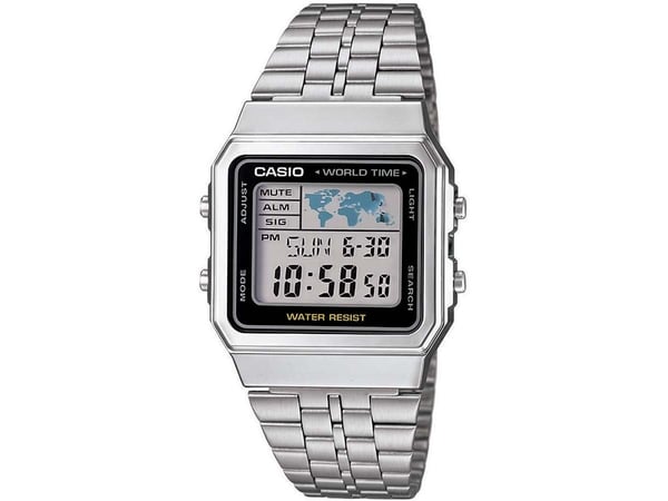 Casio A500WEA-1EF - Armbåndsur - digitaalinen - ruostumatonta terästä, harpikset
