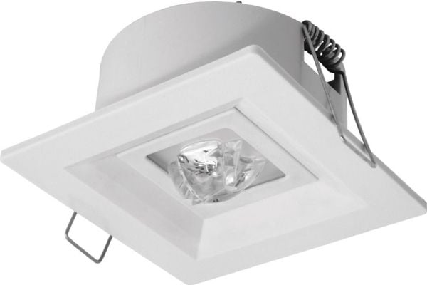 AWEX nödljus LOVATO P ECO LED 3W 310 lm (opt. armkanal) 1 h enkelkoppling vit LVPC/3W/ESE/AT/WH