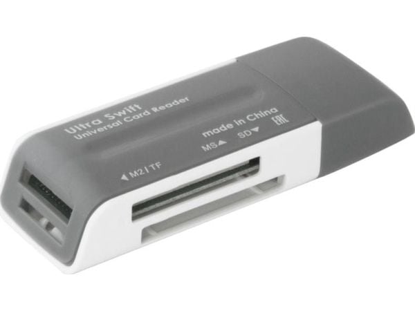 Defender Ultra Swift - Kortleser - alt-i-1 (MS, MS PRO, MMC, SD, MS Duo, MS PRO Duo, RS-MMC, microSD, SDHC, MS Micro, microSDHC) - USB 2.0