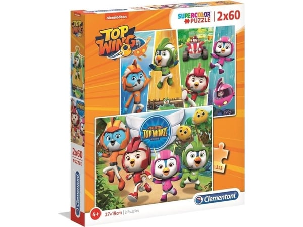 Clementoni Puzzle 2x60 palaa Super Color Bird Academy