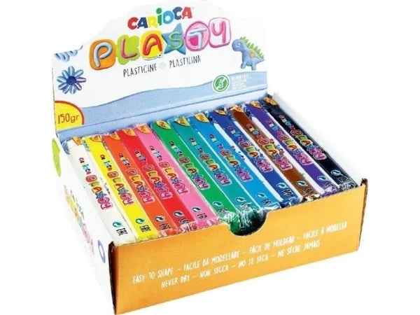 Carioca plastelina 150 g x 12 farger i display