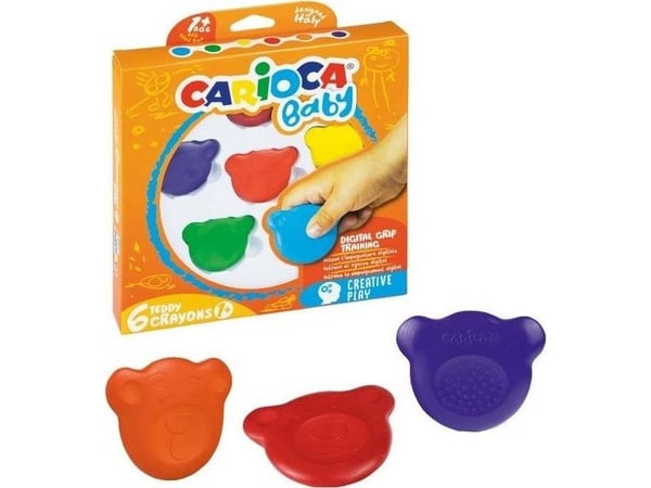 Carioca Teddy BABY, 6 kpl, Sininen, Vihreä, Oranssi, Punainen, Violetti, Keltainen, 1 vuosi/vuosia, Poika/tyttö, Motor skills training, Ripustettav...