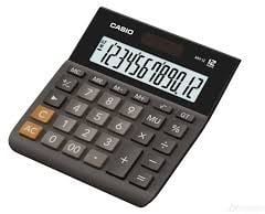 Bordkalkulator CASIO MH-12, 127 x 136,5 x 28,8 mm, svart