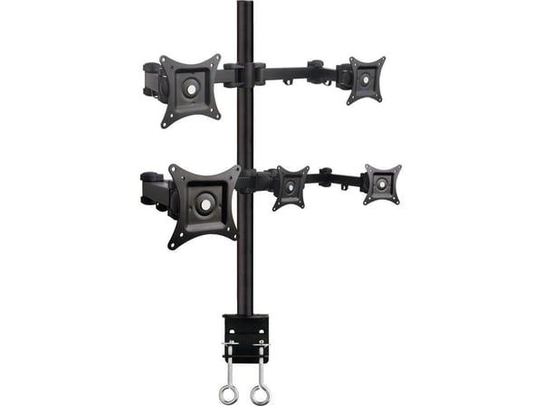 ART L-05 - Monteringssett - for 5 LCD-skjermer - aluminium, stål, kobber - pulverbelagt svart - skjermstørrelse: 13"-20" - skrivebordsmonterbar