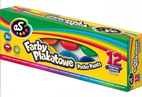 Plakatmaling 12 farger 20 ml ASTRA
