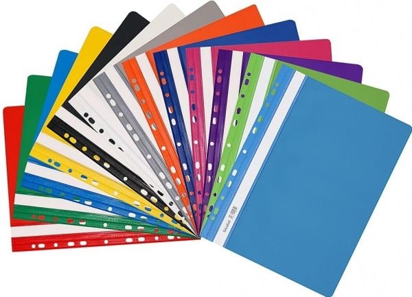 Biurfol ringperm A4 hard hengemappe - rosa, 20 stk