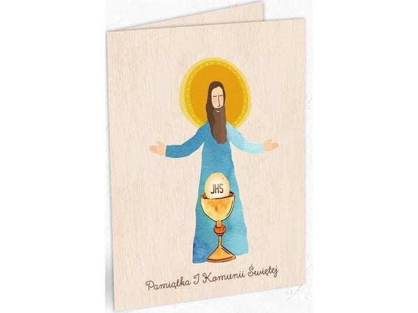 Trekantet notatbok C6 nattverd Jesus + konvolutt